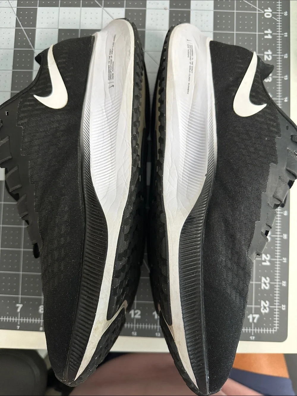 Nike Zoom Pegasus 37 Black and White Casual Running Sneakers-11.5